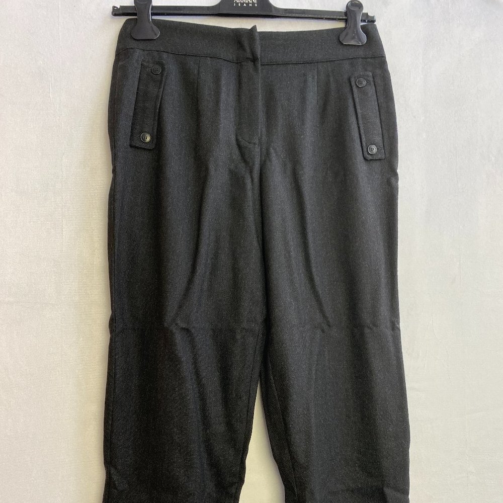 Armani Jeans Women's Black Houndstooth  Flannel Casual Pants (Size M)